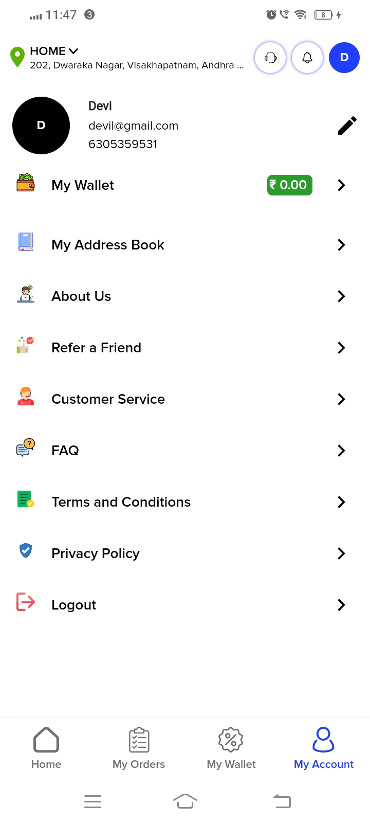 Booking Screen